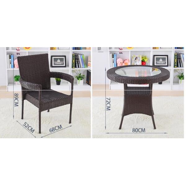 Leisure Aluminium Outdoor Garden Poly Rattan wicker chair patio Backyard table and chairs sets