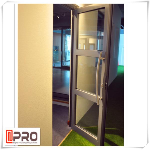 Multi Color Hinged Security Doors , Sound Insulation Aluminium Glass Front Door