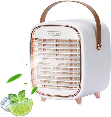 5V 2000mh Air Conditioner Table Fan 3 Speeds ABS Small Cordless Air Conditioner