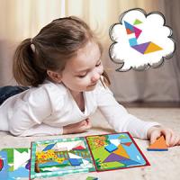 EVA Tangram Toys Portable Functional magnética colorida