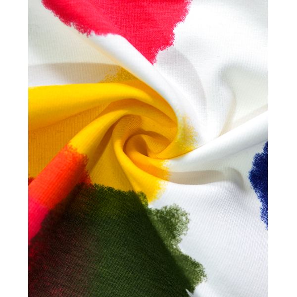 Knitted Colorful Printed Fabric Medium Weight 100% Polyester Garment Fabrics