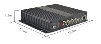 4 transmissor da fibra do porto HD-SDI com Ethenet & Bidi RS485
