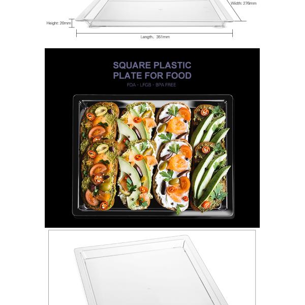 New products transparent eco-friendly great plastic tray for food