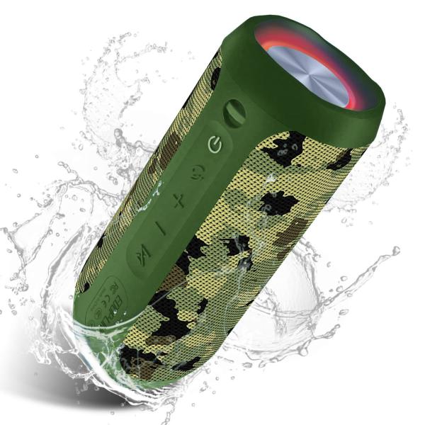 Poids léger imperméable extérieur de haut-parleur d'IPX7 Bluetooth avec la fente de TF de lumières de RVB