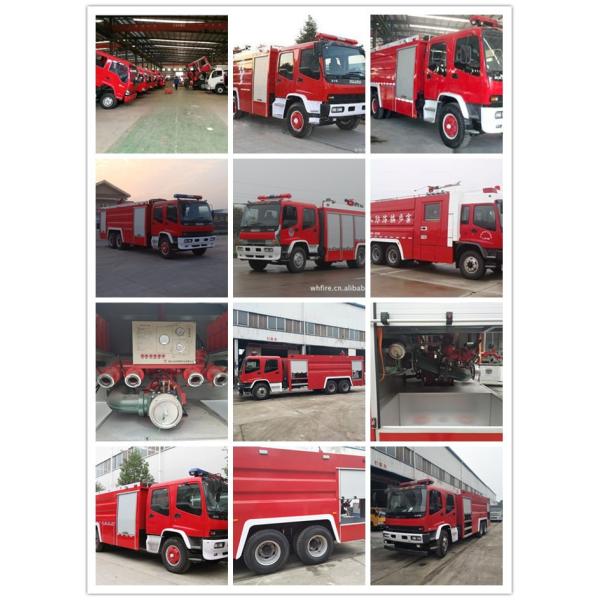 Water And Foam Fire Engine Truck , HOWO 290 Hp Heavy Rescue Fire Truck Water Tank