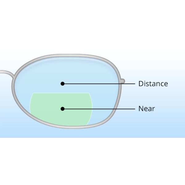 Bifocal Semi Finished Lens Blanks , Flat Top CR39 1.499 Ophthalmic Blanks
