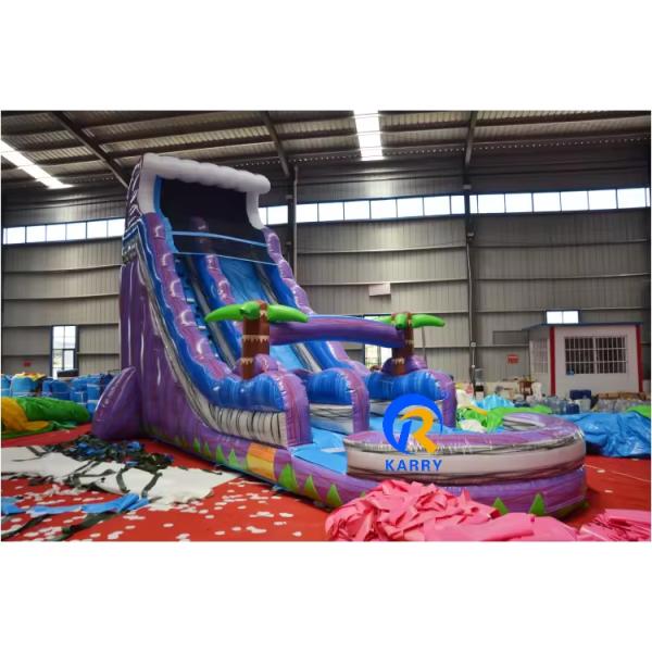 Commercial Customized Color Inflatable Pool Slide with Water Park Design