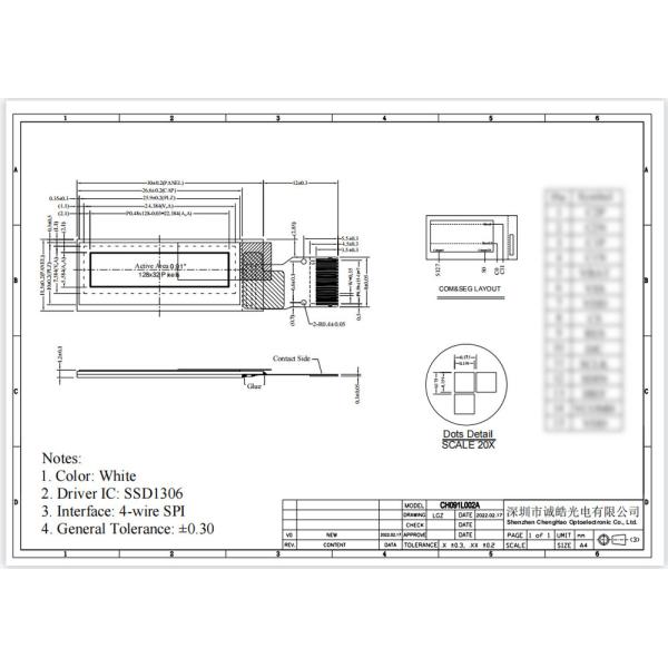 пикселы SSD1306 провода SPI 128x32 модуля 15pin 4 дисплея 0.91inch OLED
