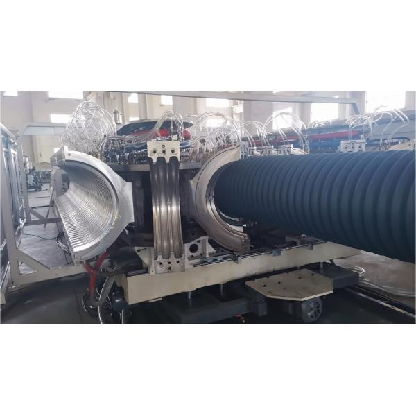 Siemens Inverter Double Wall Corrugated Pipe Extrusion Line With Hardness Of Barrel HV 940 And 38crmoaia Screw