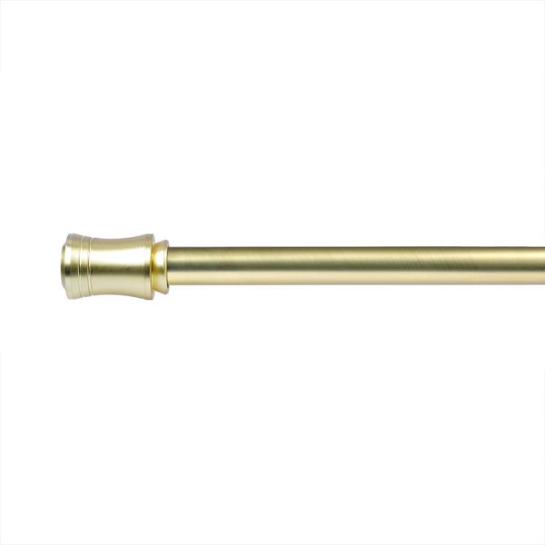 Light Gold 25mm Iron Curtain Rod Set Windows Metal Curtain Pole