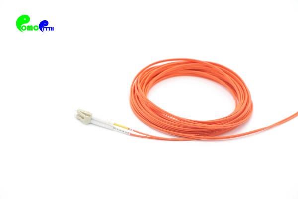 OM2 2.0mm 50 / 125μm 3M LC UPC - LC UPC Duplex Optical Patch Cord LSZH Orange For CATV And CCTV Application
