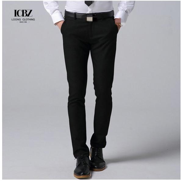 2022 Мужской черный костюм штаны прямая нога для официальных и случайных случаев весной