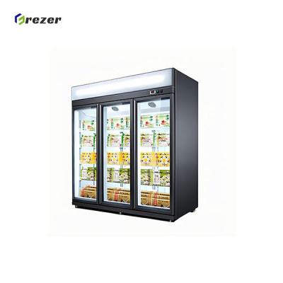 Vertical Supermarket Display Freezer Customized Shop Display Freezer For Beverage