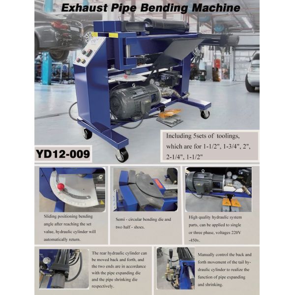 Workshop 2 Inch Exhaust Pipe Bending Machine Versatile Bending