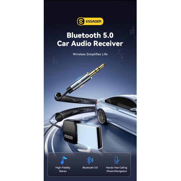 Essager EB01 Series Male 3.5mm Jack Audio Bluetooth Receiver Adapter