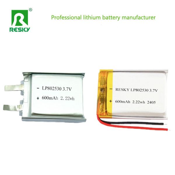 Factory Wholesale Rechargeable Lithium Battery 802530 3.7V 600mAh Li Polymer Battery Cell