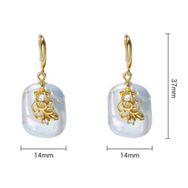 Women Natural Baroque Pearl Necklace Earring Classic Weddings Jewelry Chains Freshwater Pearl Necklace Jewelry