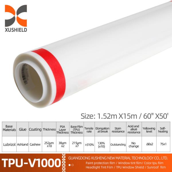 XUSHIELD Manufacturer Wholesale Clear Car Film Auto-adhesivo Anti-Razões Auto-Cure TPU PPF Proteção de tinta de filme