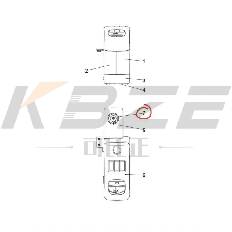 KBZE BRAND OEM 803805422 START STOP BUTTON FOR XCMG XE75 XE215 XE370 EXCAVATOR
