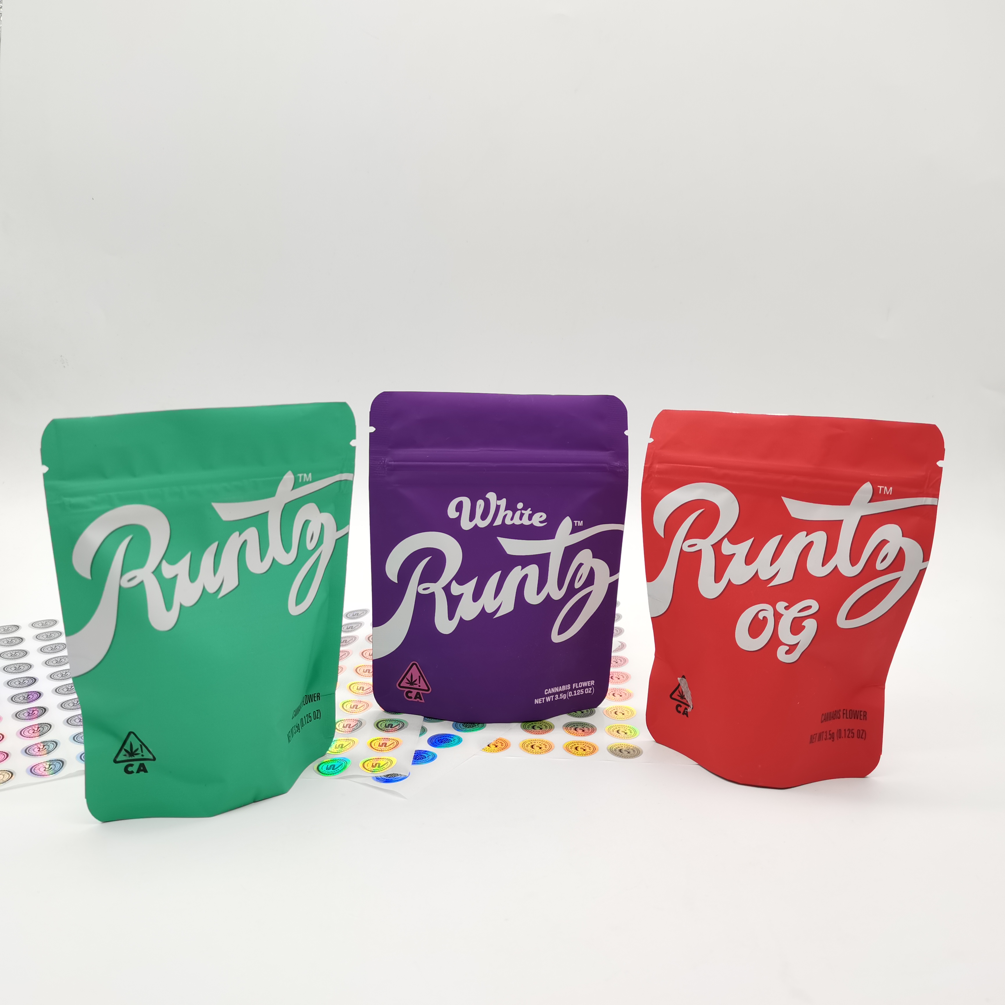 Многоцветный резьбовый цип Mylar Stand Up Pouches влагостойкий для CBD травы