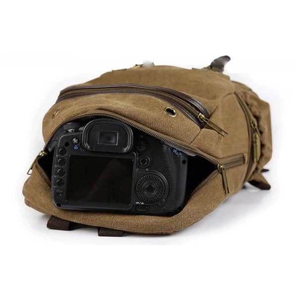 Saco da câmera de Dslr da lona do espaço da trouxa impermeável exterior do ODM do OEM multi