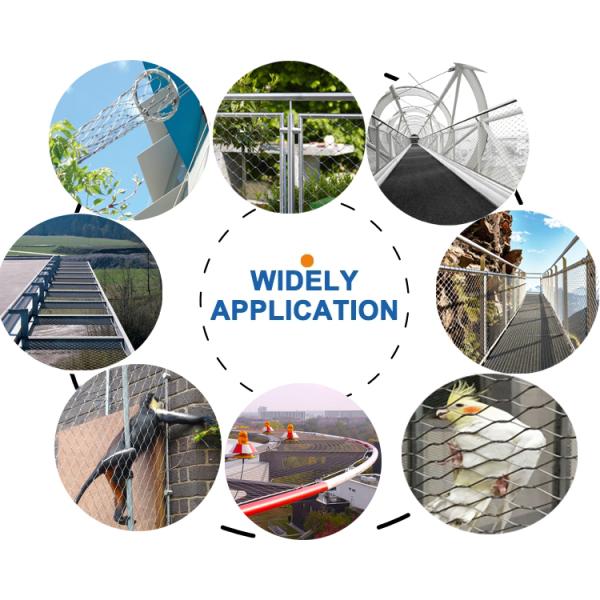 Ferruled Animal Fence Netting 1.2mm Stainless Steel 304 Decorative Chicken Wire Mesh