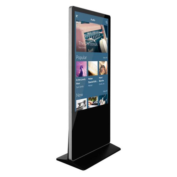 42-65 Inch Floor Standing Digital Signage with Wi-Fi/Bluetooth/USB Connectivity and Android/Windows OS