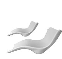 Meubles de patio en plastique moulé pour l' extérieur Roto Chaise de plage Coussin résistant aux UV
