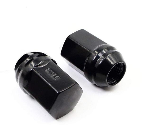 Wheel Nuts Gloss Black Lug Nuts 14 X 1.5mm conical seat 1.46''