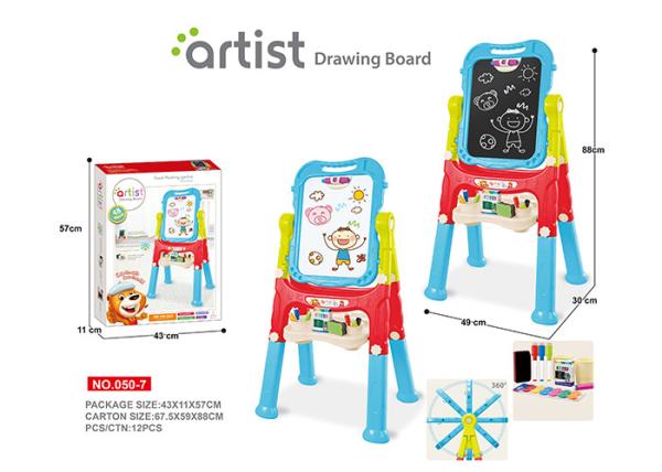 Toddlers Arts And Crafts Toys Magnetic Drawing Boards W / Stand 2 Sides Painting