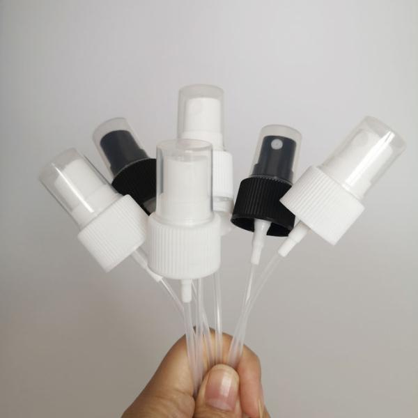 24mm Mist Spray Pump Cap 24410 Solid Pink Smooth Closure 0.12ml PP Dust