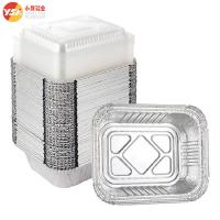 F1 8342 450 ml Contenedor desechable de papel de aluminio para alimentos con tapa
