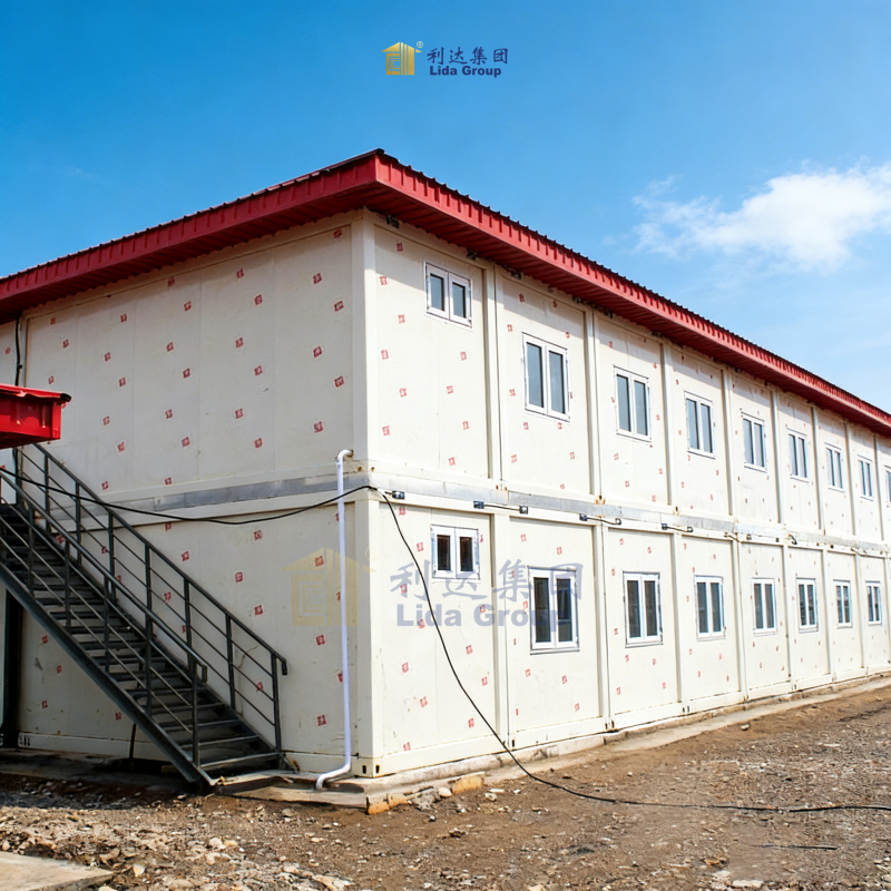 Knock Down Earthquake Resistant Flat Pack Container House Seismic Grade 8 Light Steel Frame Prefab Building