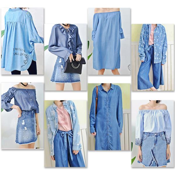 Ripped Knee Length Ladies Dungaree Dress , Women Denim Dress With Pockets