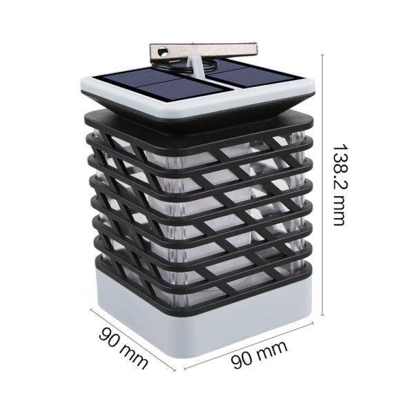 40LM Solar Powered Outdoor Hanging Lanterns 3500K Dancing Flame Solar Lights