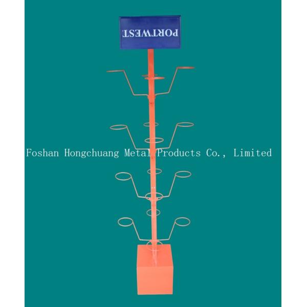 Оранжевый стеллаж для выставки товаров шляпы HongChuang цвета, стойка helment