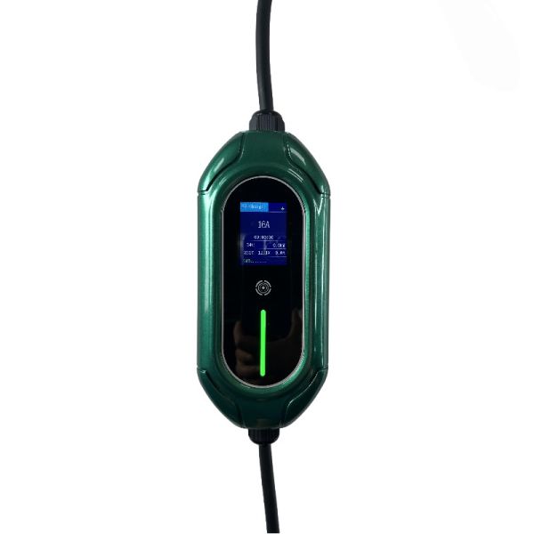 Portable EV Charging Station with 3.5kW Adjustable Current 5-metre Cable and Schuko Plug for Home Use