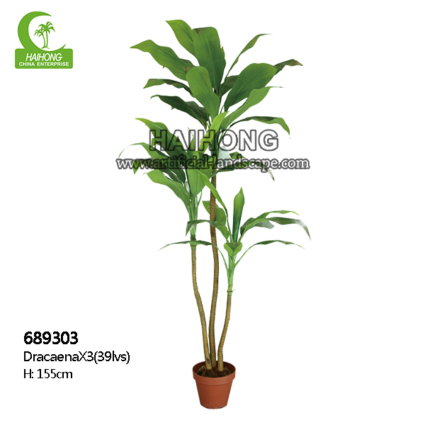 Dracaena Cornstalk Cracaena высококачественный искусственный с реальными листьями касания для горячей продажи