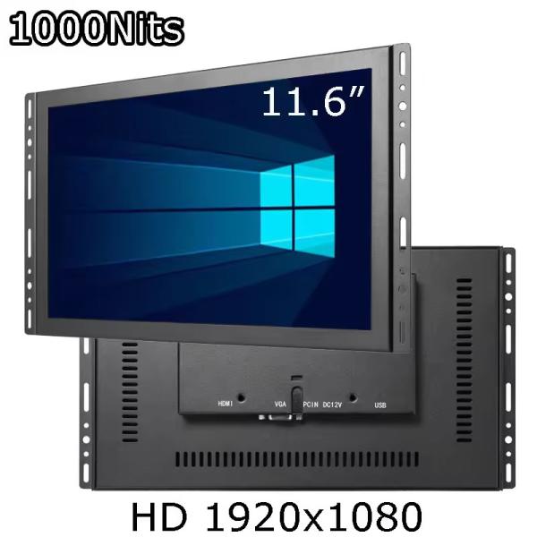 11.6 Inch 1920*1080 Embedded Touch Display 1000Nits Touchscreen Monitor Industrial