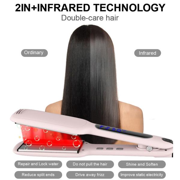 раскручиватель волос 2 дюймов ультракрасный, утюг двойного титана инструментов напряжения тока горячего плоский