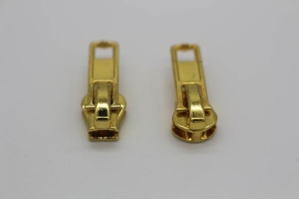 Garment Unique Gold Double Metal Zipper Pulls Slider Jacket Zipper Replacement