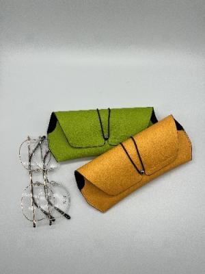 L'affaire molle en cuir 18CM de lunettes de soleil d'unité centrale de tissu résistent à la caisse se pliante en verre de compression