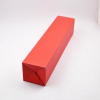 Boîte cadeau à bouteille unique rouge personnalisée pour la surface lisse du champagne