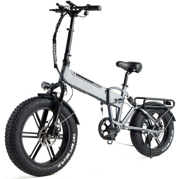 160Brake Fat Tire Electric Folding Bike , 10000mah Folding Electric Bike 20