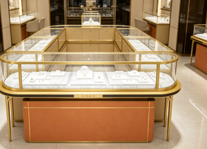 Upright Display Case with 50kg Per Shelf Weight Capacity Ultra-Clear Low