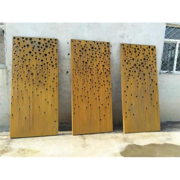 Metal Garden Room Dividers Corten Steel Laser Cut Privacy Screen For Backyard