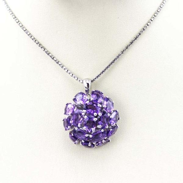 Fashion Sterling Silver Yellow Citrine Cubic Zircon Pendant Charm Necklace (FP052)