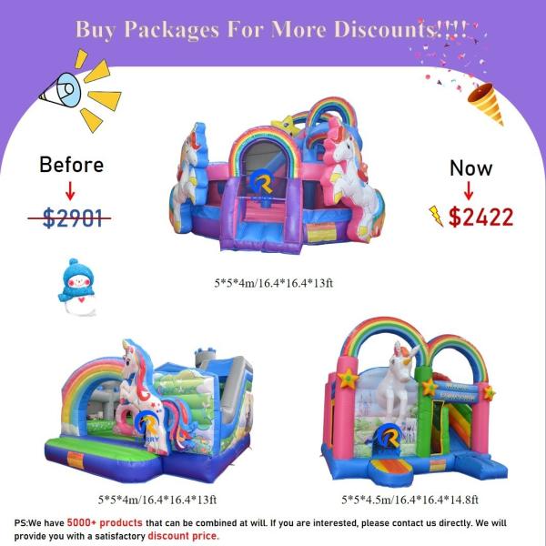 Outdoor Commercial Christmas Inflatable Bouncer Castle Slide Faixa etária 14 anos para cima