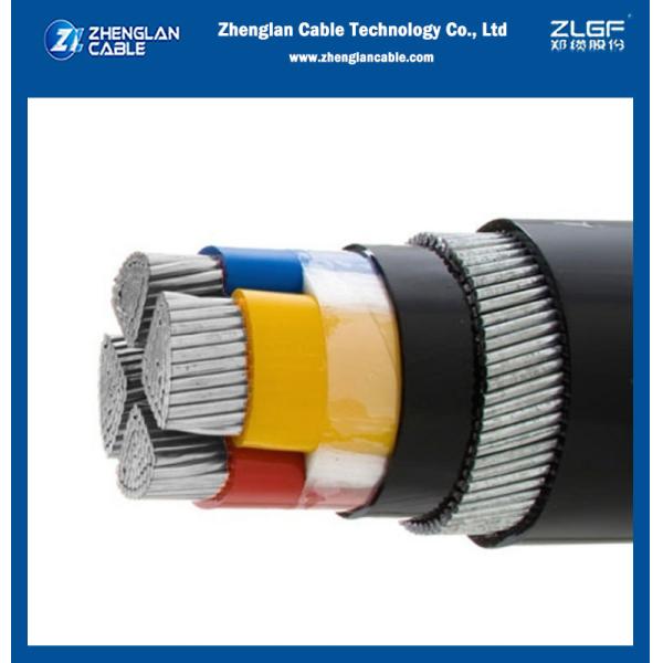 95 mm cuadrados 4 núcleo de aluminio conductor PVC aislamiento alambre de acero blindado de PVC envuelto cable de alimentación A2XWY estándar IS 7098