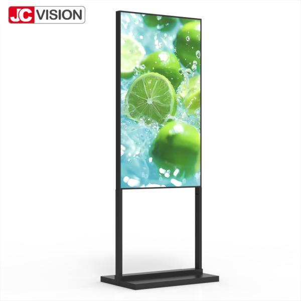 75 High Brightness Floor Stand Lightbox – 2000 cd/m², FHD, Android Digital Signage for Retail